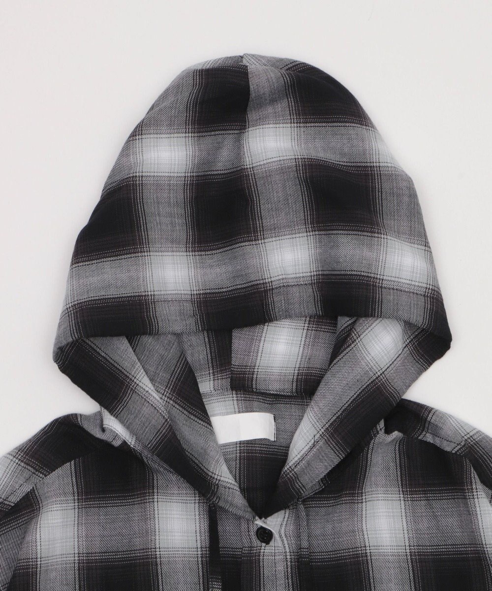 WEGO フードチェックBIGシャツ（S） 