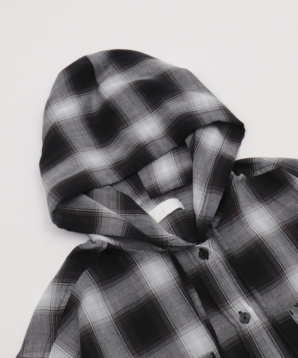 WEGO フードチェックBIGシャツ（S） 