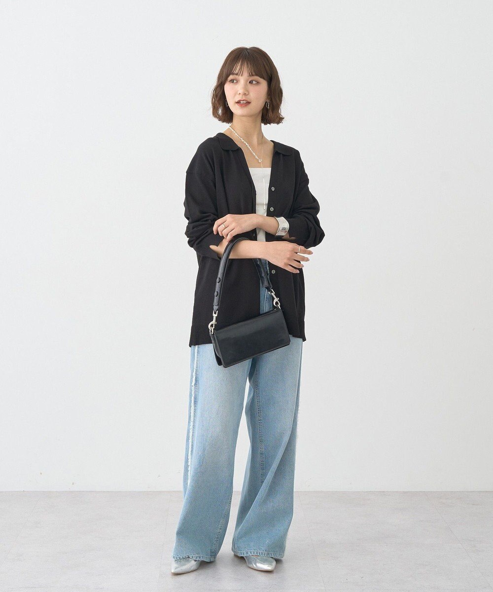 earth music&ecology ワイドフリンジデニムパンツ 