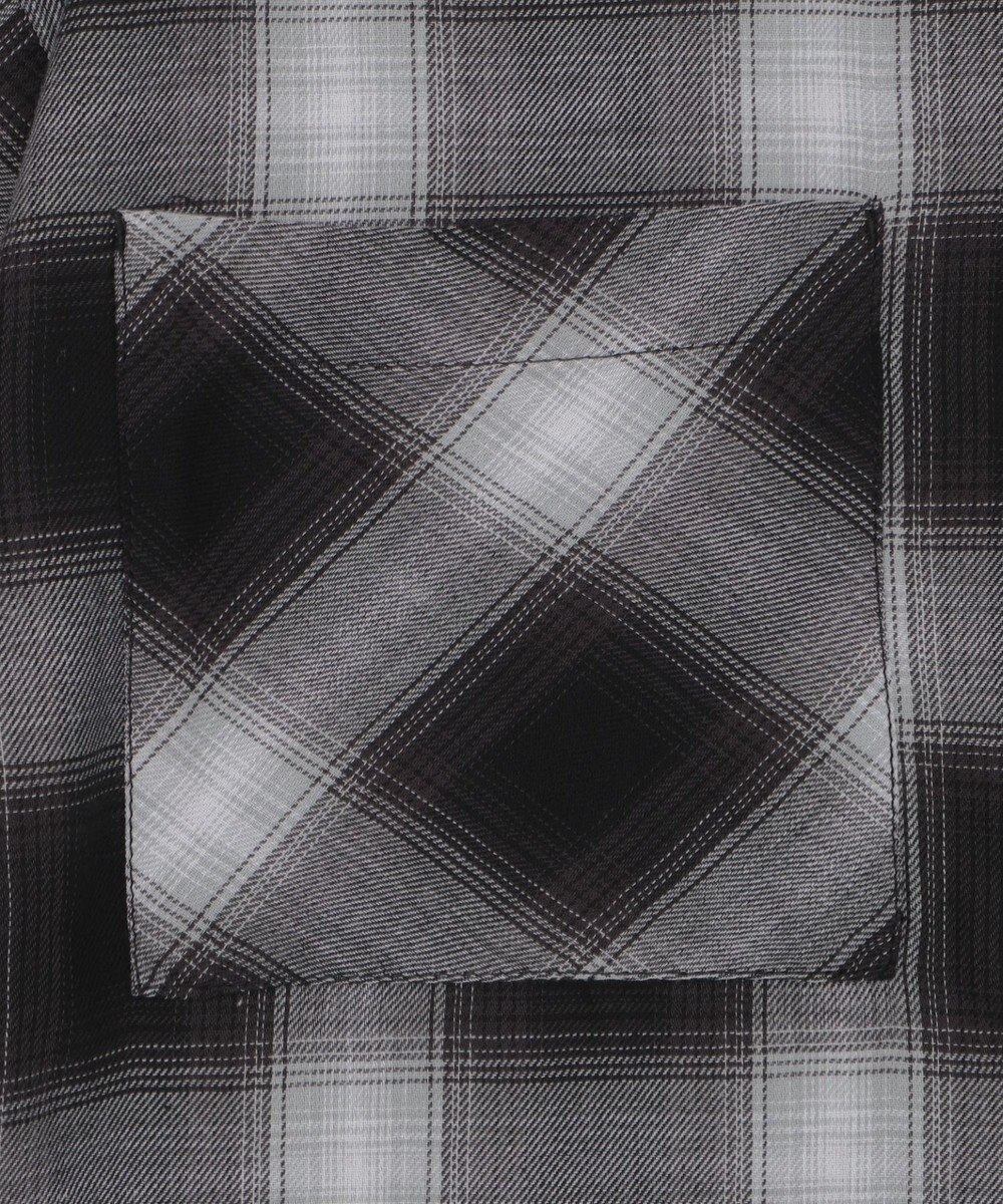 WEGO フードチェックBIGシャツ（S） 