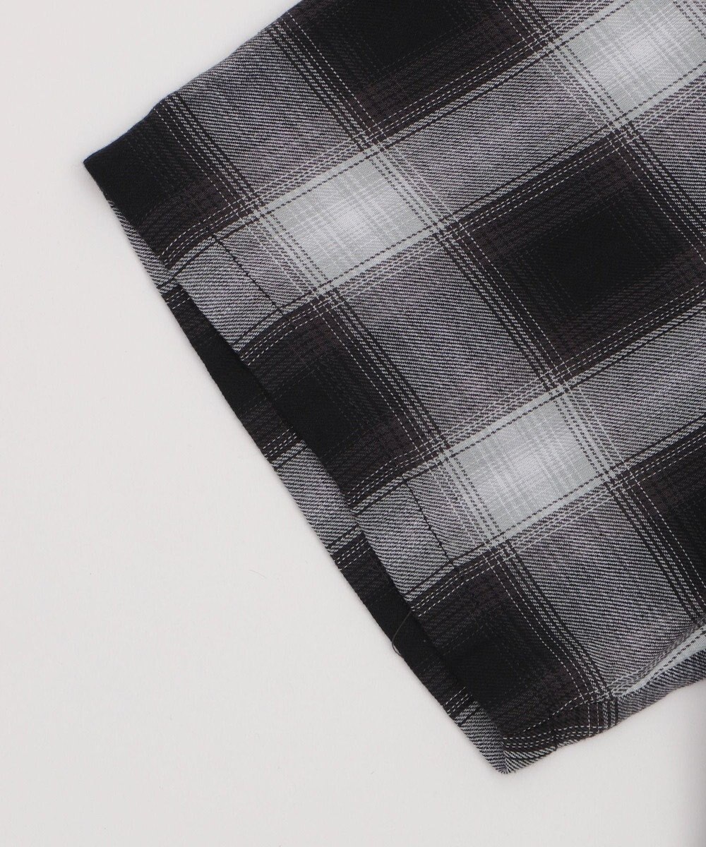 WEGO フードチェックBIGシャツ（S） 