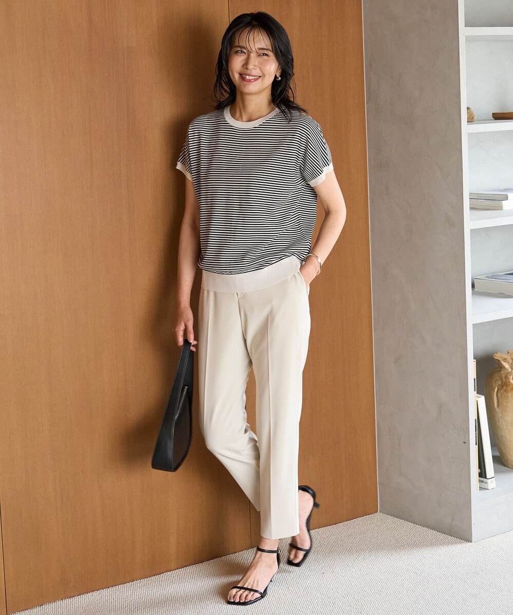 UNFILO 【WEB限定】BEAUTY MOVE センタープレス テーパードパンツ 