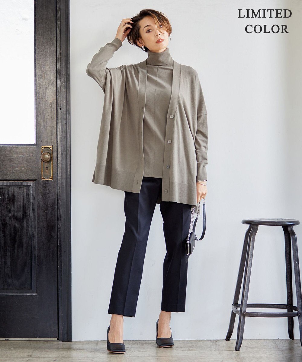 ICB 【洗える・WEB限定カラーあり】 ヴィスコースワイド カーディガン 