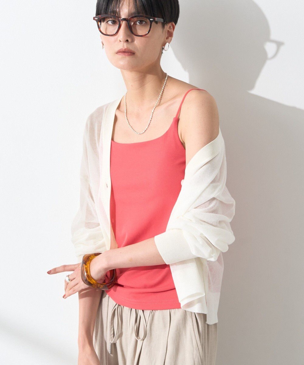 AMERICAN HOLIC 【カップ付き】細リブキャミソール 