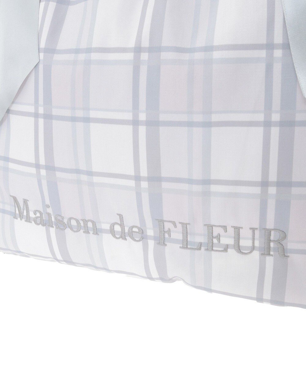 Maison de FLEUR チェックダブルリボントートバッグ 