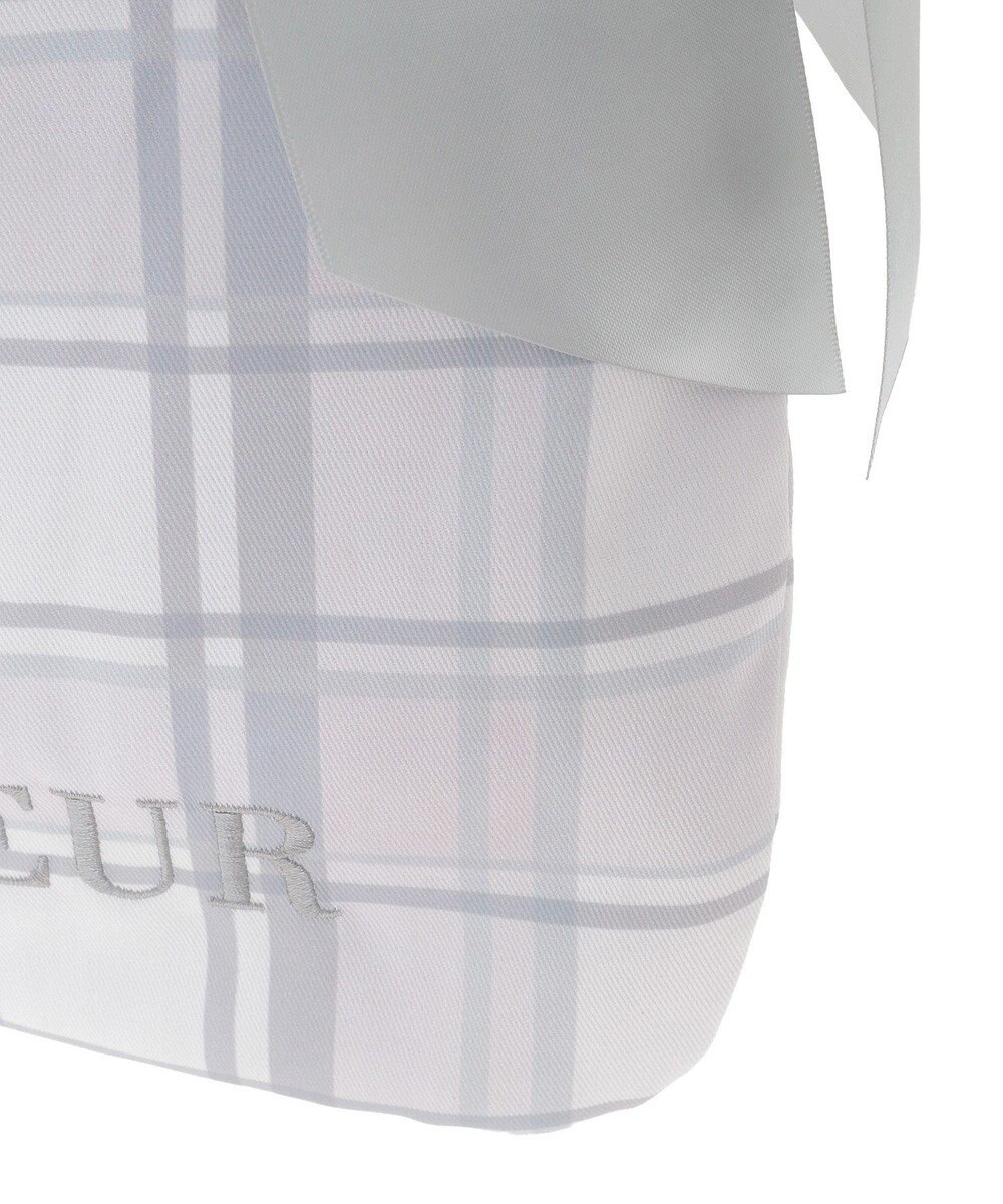 Maison de FLEUR チェックダブルリボントートバッグ 