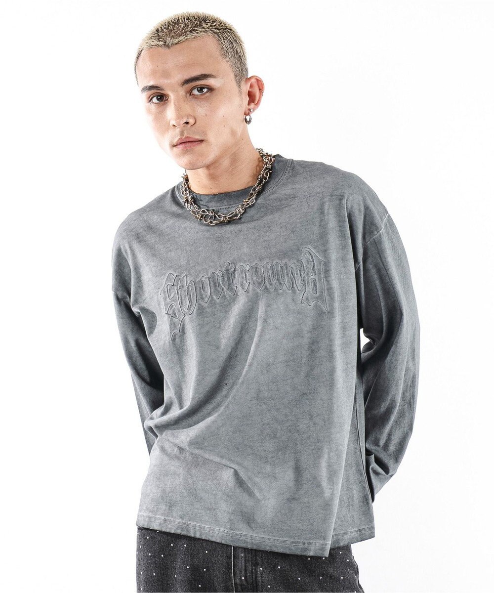 WEGO 【ユニセックス着用ITEM/MLサイズ展開】コールドダイダメージアップリケT（LS） 