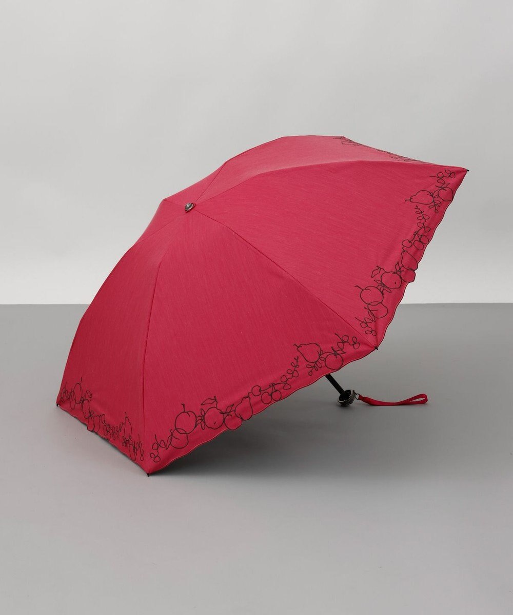 AURORA JILL STUART（ジル スチュアート）マーカーペインティング刺しゅう晴雨兼用傘(折りたたみ傘) 