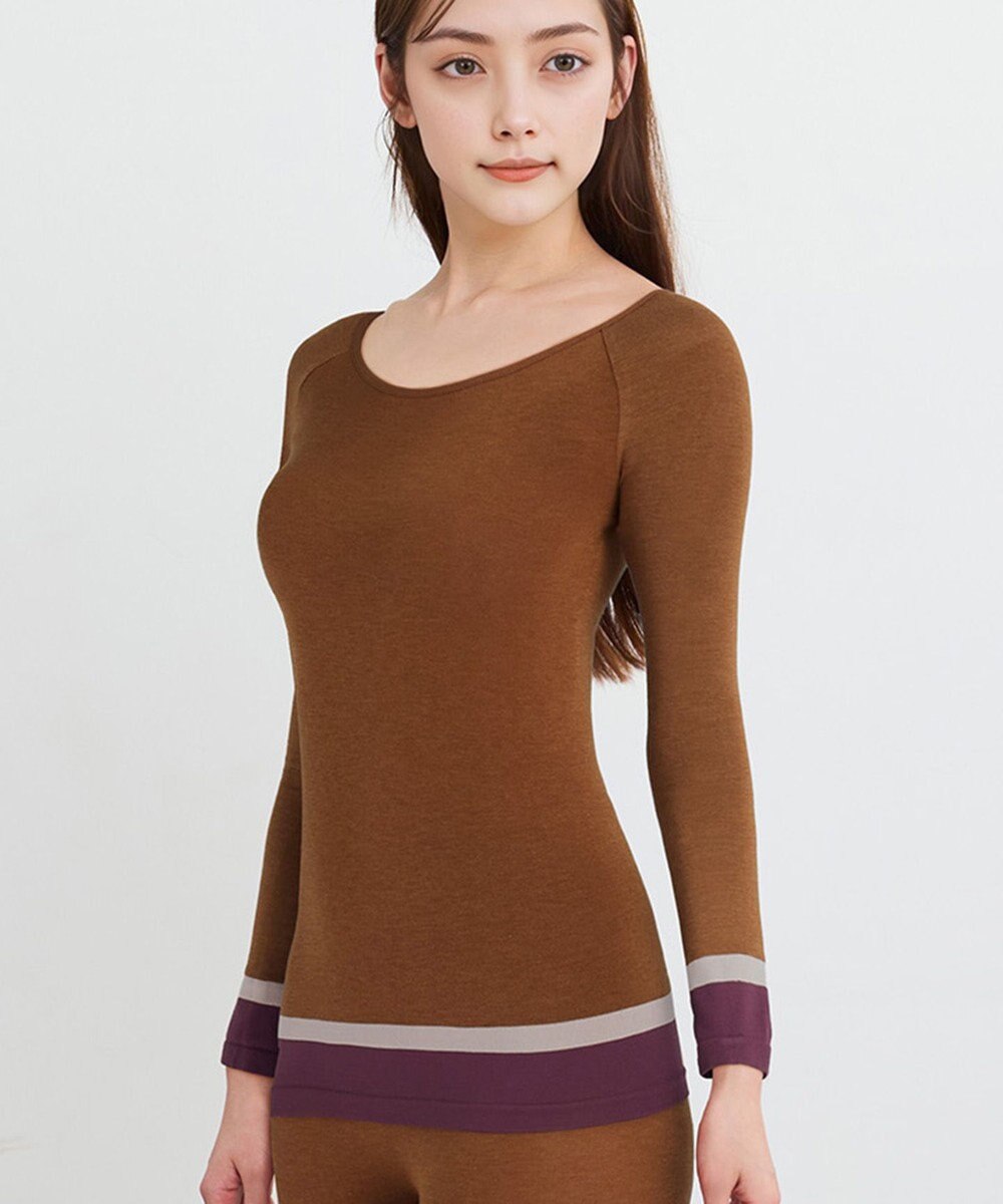 WACOAL あったかインナー よく伸びる生地 袖丈調節可能(7分袖~9分袖) 保温性(身生地) 9分袖 長袖 【360°ラクストレッチ】 レディース CLD371 /ワコール 