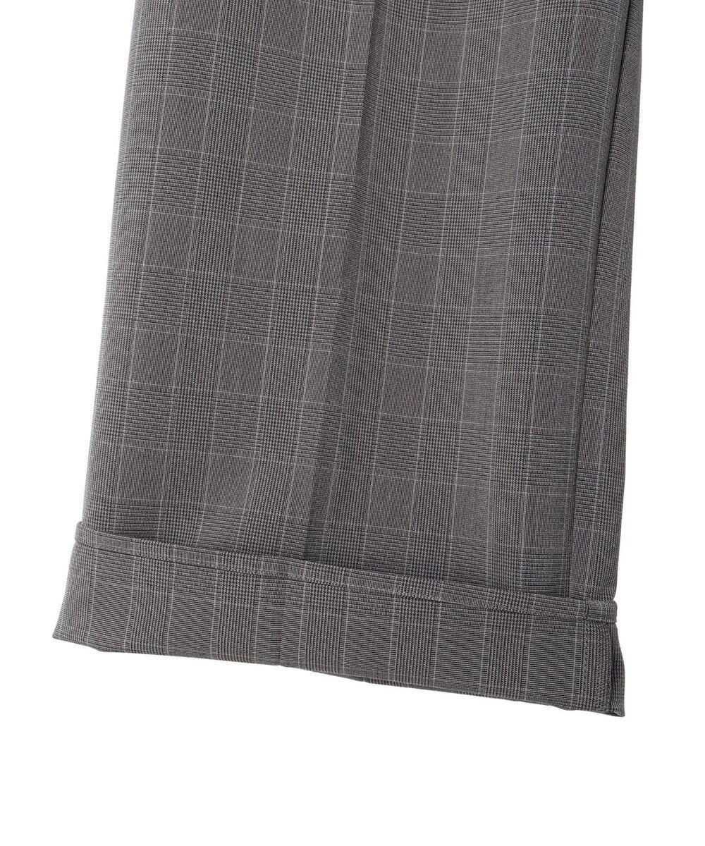 Green Parks きれいシルエットチェックワイドパンツ 