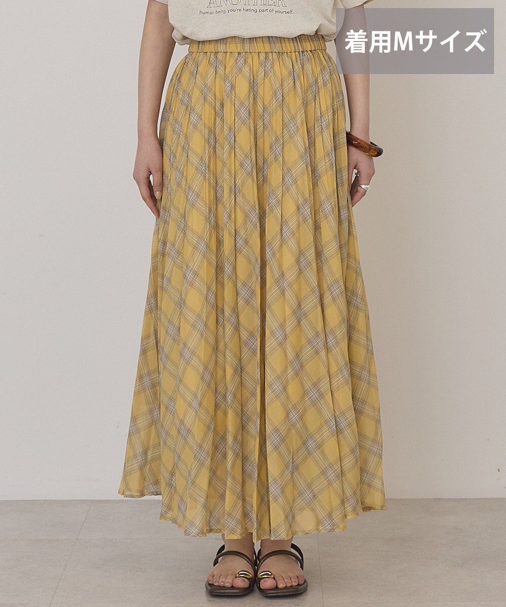 AMERICAN HOLIC 【選べる丈】チェックシアープリーツスカート 