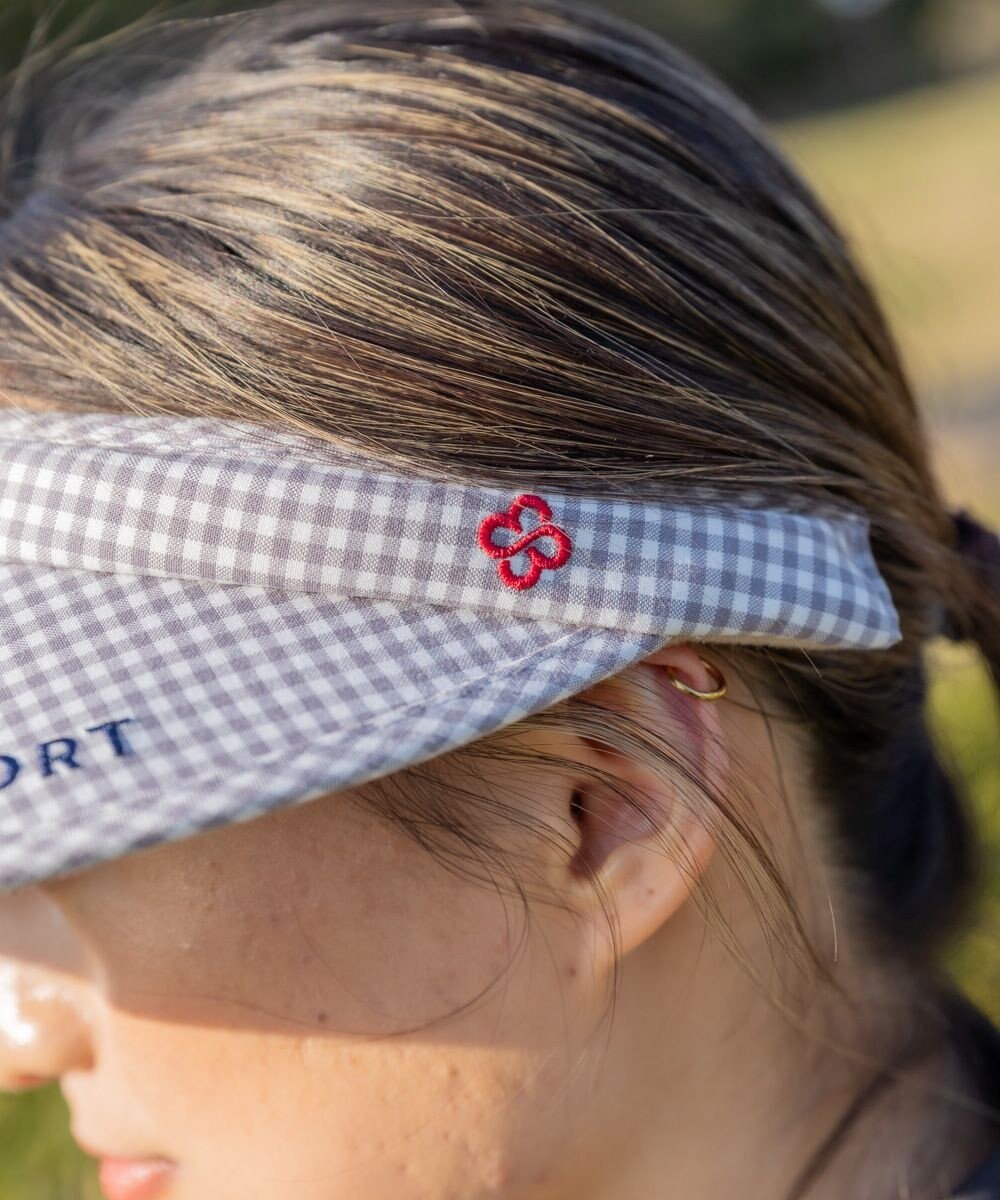 FILA GOLF／marie claire 【marie claire SPORT】ギンガムチェック柄UVクリップサンバイザー 