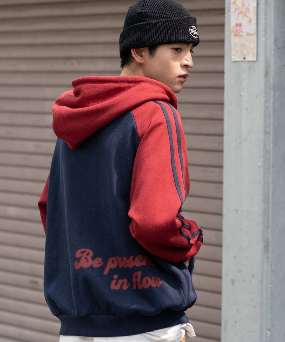 WEGO 【ユニセックス着用ITEM】ラインラグランZIPパーカー 