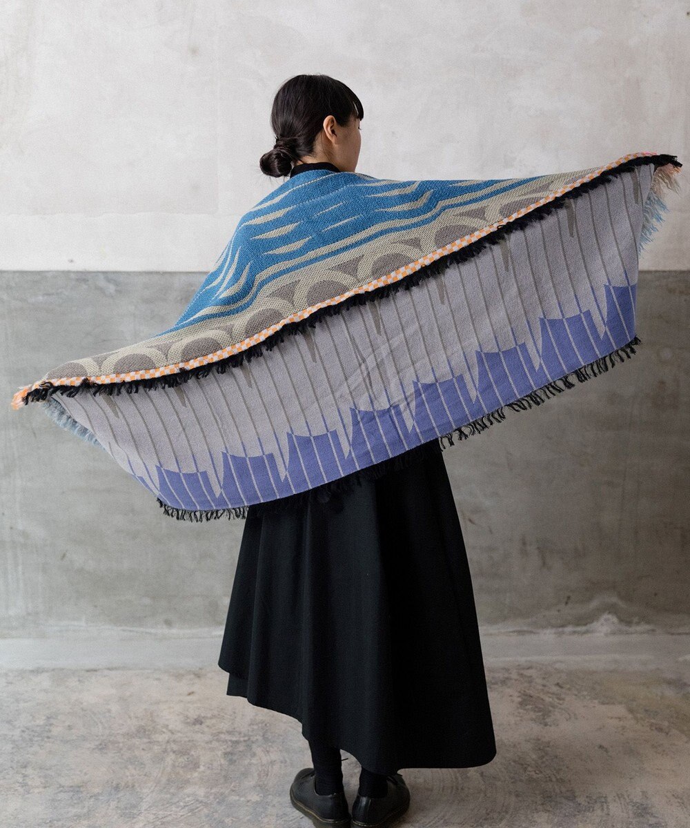 POLS 【ウール混】Breeze モヒカンウールストール 