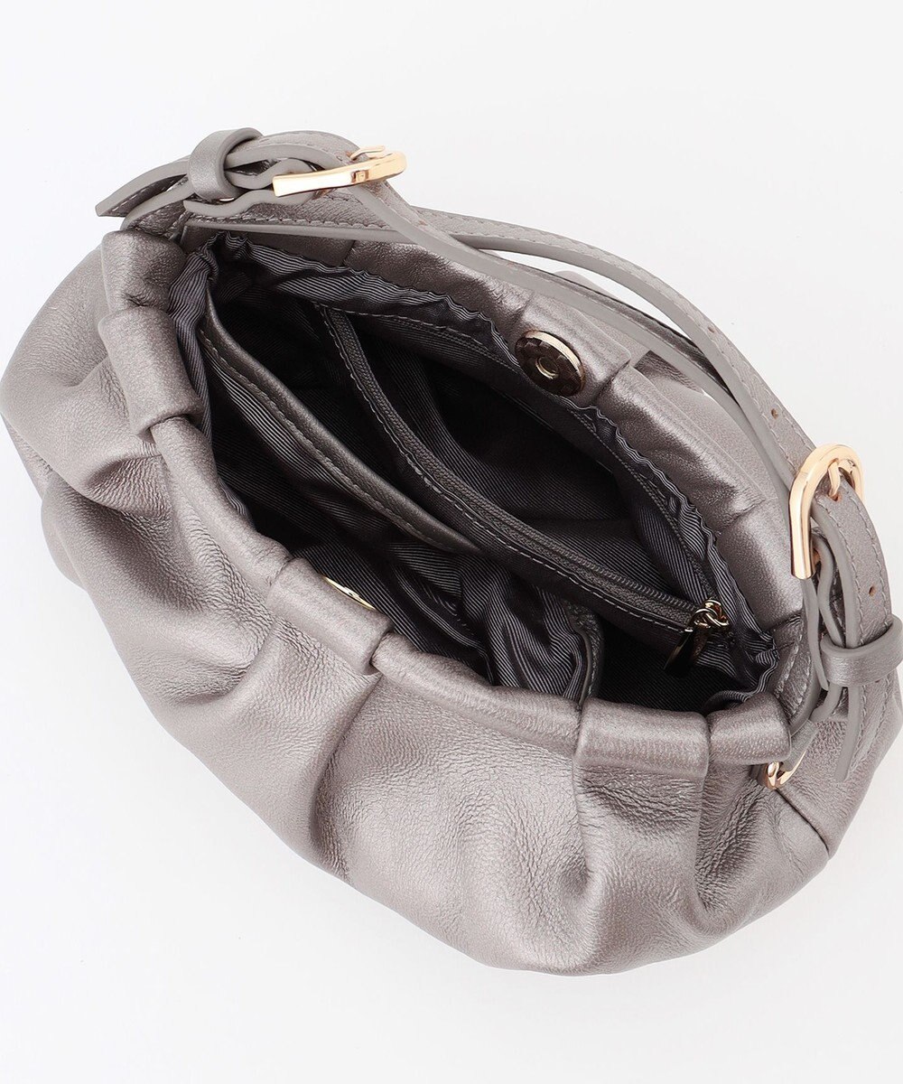 LA BAGAGERIE シープレザー　ギャザーミニマムバッグ 