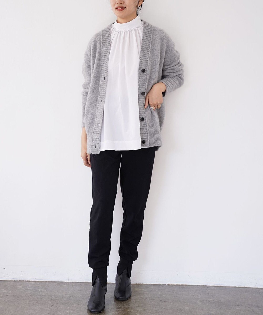 TOQUE 〈大草直子さんアドバイザー〉ベビーアルパカ×ウール縮絨ニットカーディガン 