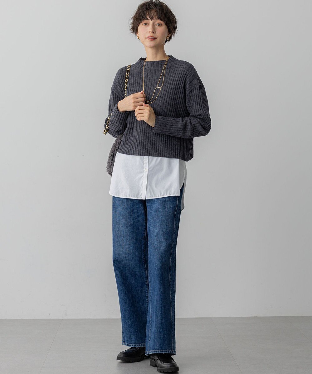 23区 【RED CARD TOKYO×23区/VERY3月号掲載】デニム ライン ワイドパンツ 