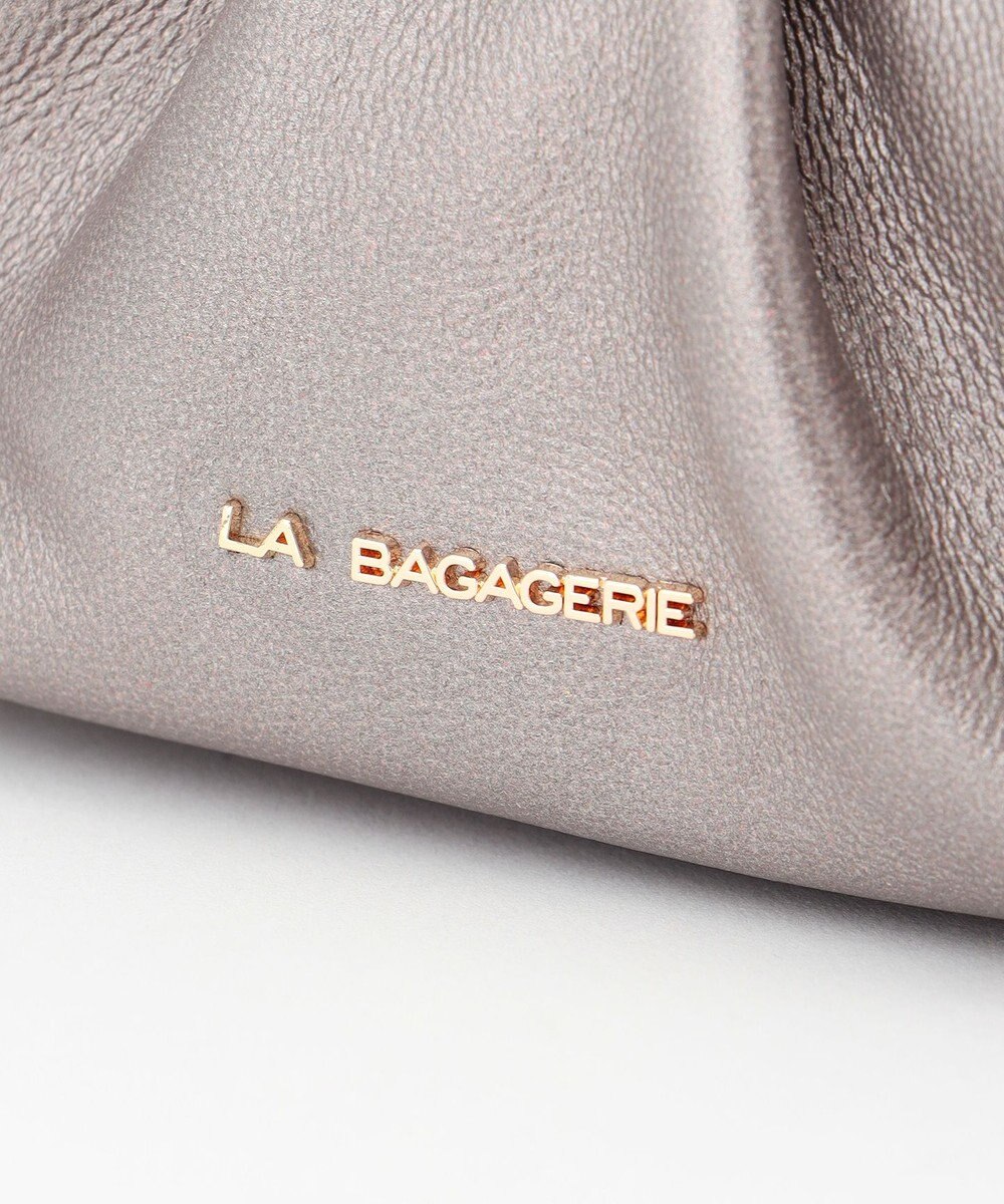 LA BAGAGERIE シープレザー　ギャザーミニマムバッグ 