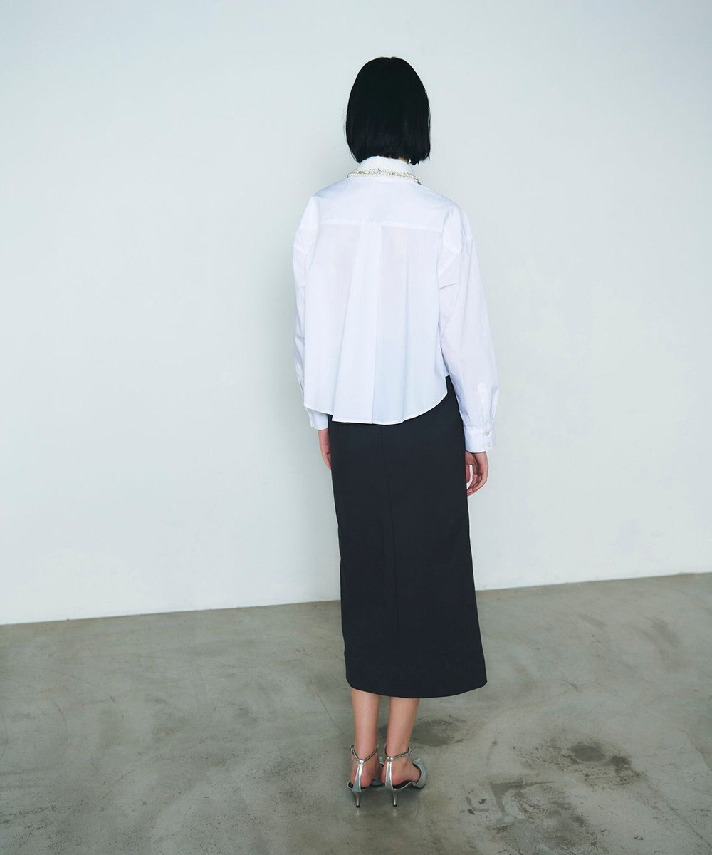 GRACE CONTINENTAL ビジューカラーシャツ 