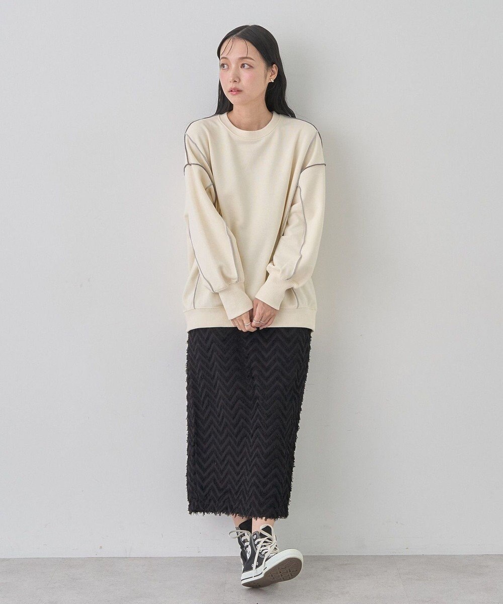 earth music&ecology 配色ルーズチュニック 