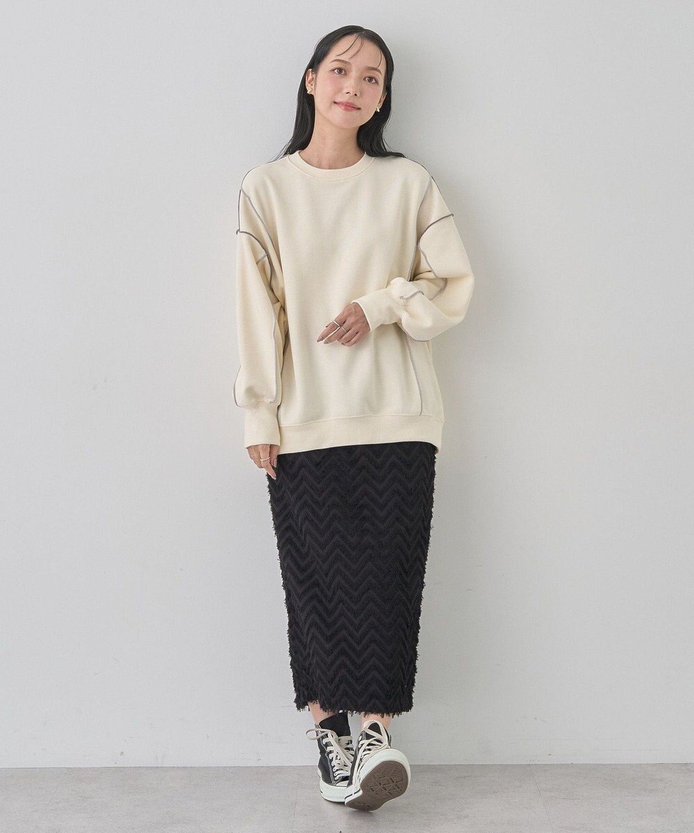 earth music&ecology 配色ルーズチュニック 