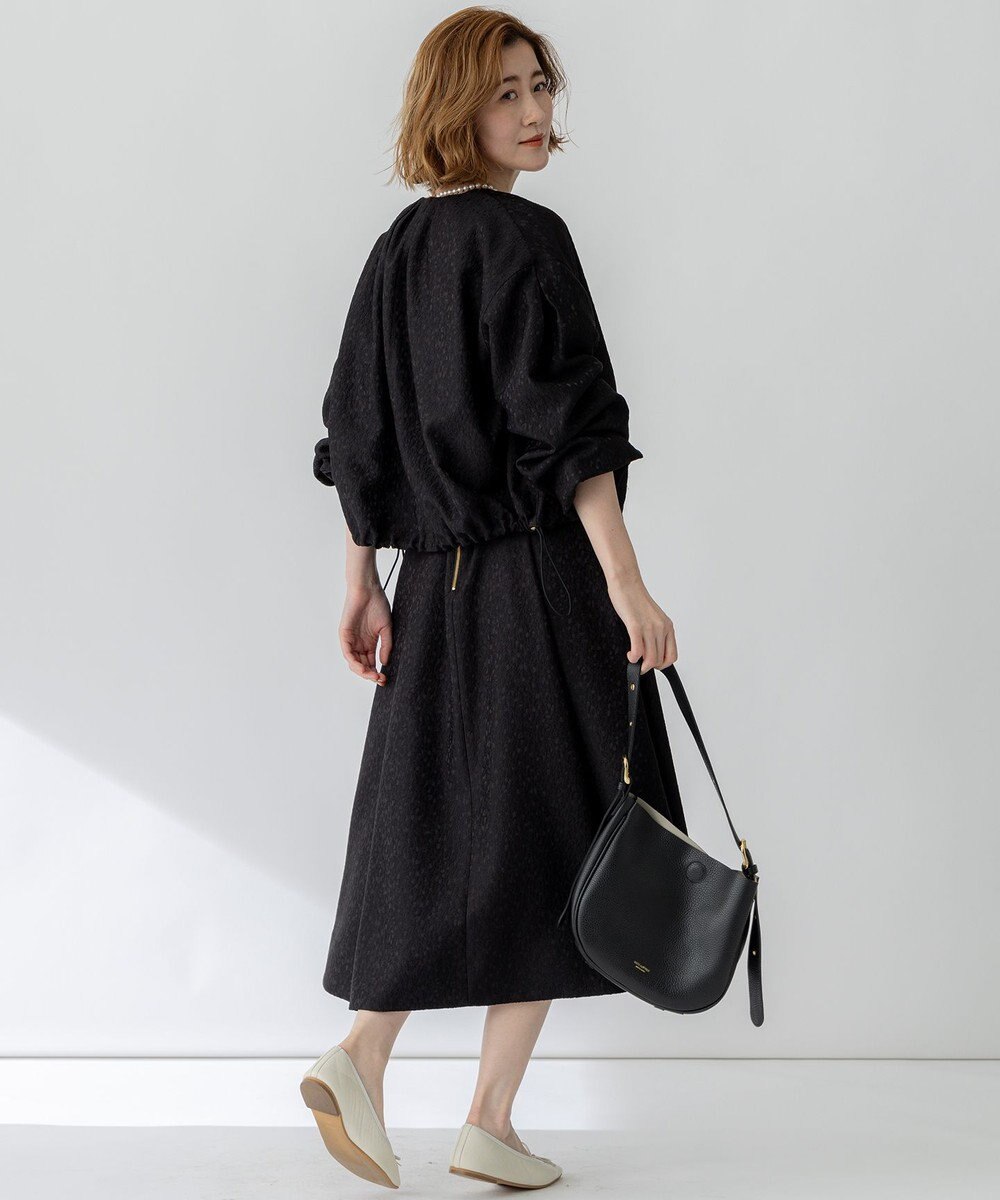 23区 S 【洗える】ジオメトリックジャカード タックフレア スカート 