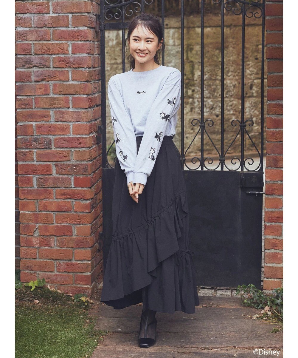 earth music&ecology Ｄｉｓｎｅｙ／袖プリントフィガロロンＴ 