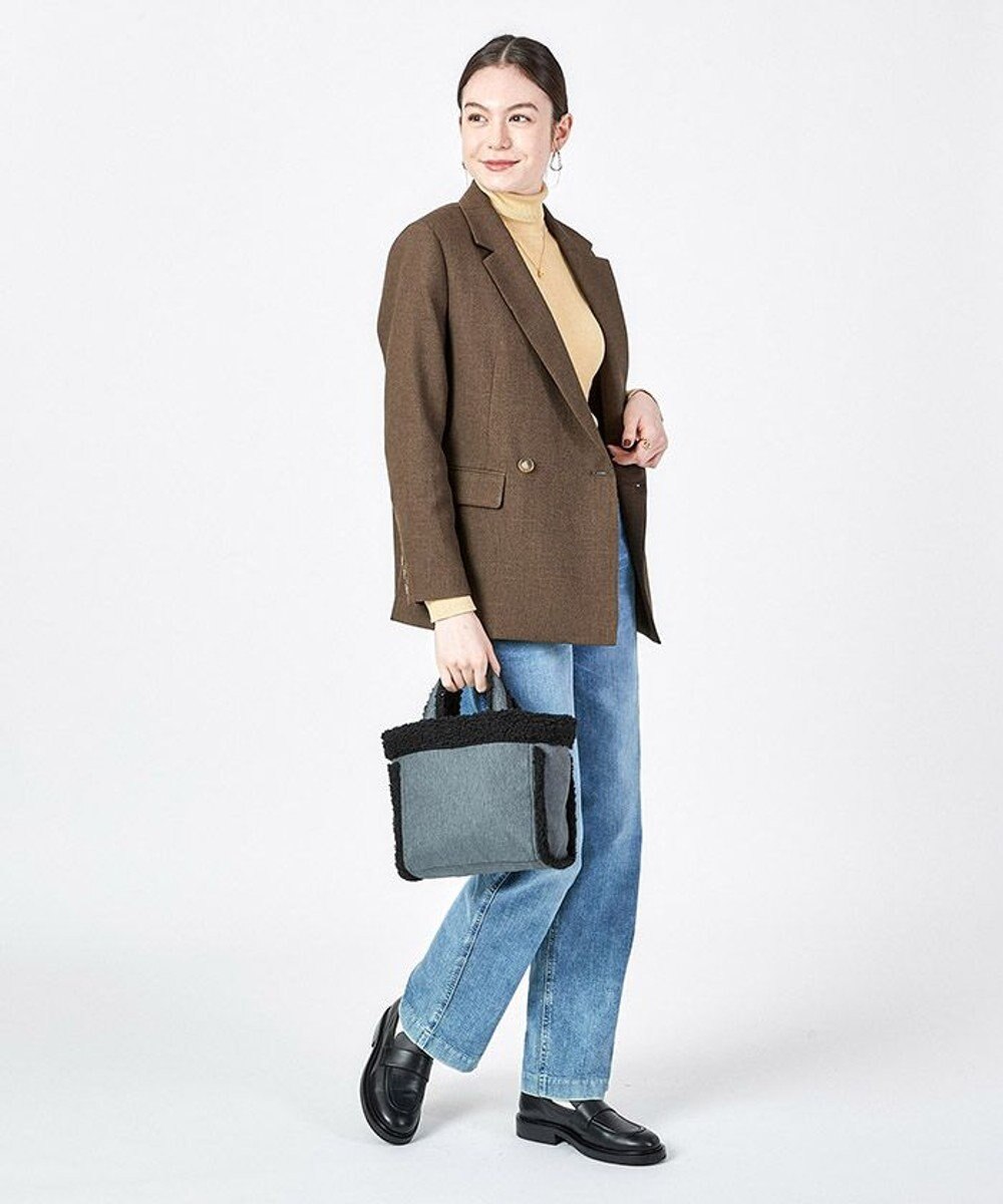 LeSportsac SMALL TWO WAY DENIM TOTE/ブラックデニム/ブラックシェルパ 