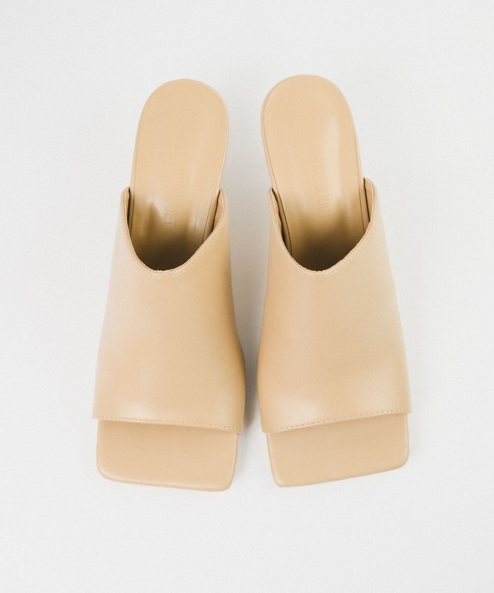 BONTRE 【PRECIEUX JOUET/プレシュウジュエ】ワイドスクエアスカルプチャーヒールミュール/019PJ 