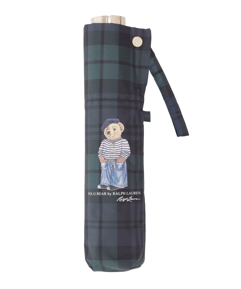 MOONBAT POLO RALPH LAUREN（ポロ ラルフローレン)フレンチベア×チェック 雨傘 折りたたみ傘 