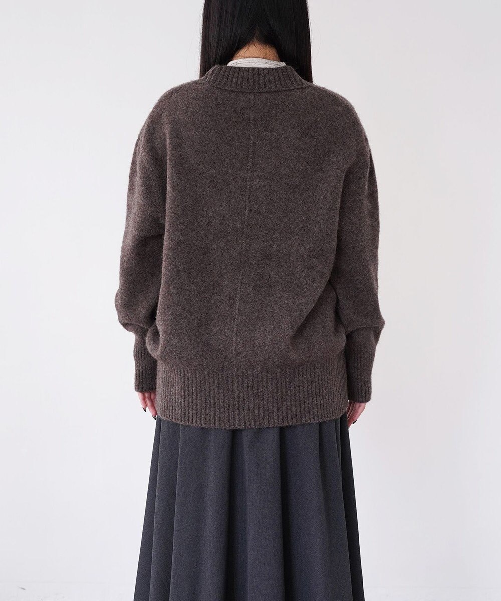 TOQUE 〈大草直子さんアドバイザー〉ベビーアルパカ×ウール縮絨ニットカーディガン 