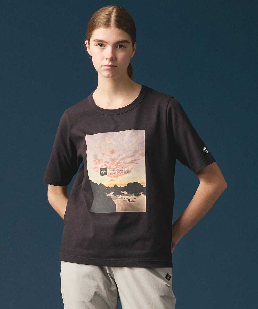 JOSEPH ABBOUD MOUNTAIN 【秋カラー/JAPANファブリック/吸水速乾】プレーティング天竺  アウトドアフォト Tシャツ 
