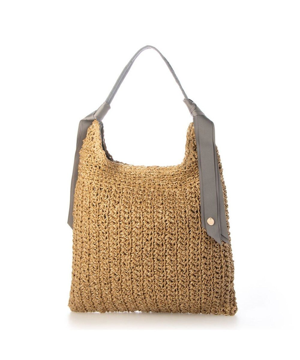 UNBILLION カシュカシュ cachecache / 下がりグログラン柄編みトートバッグ 