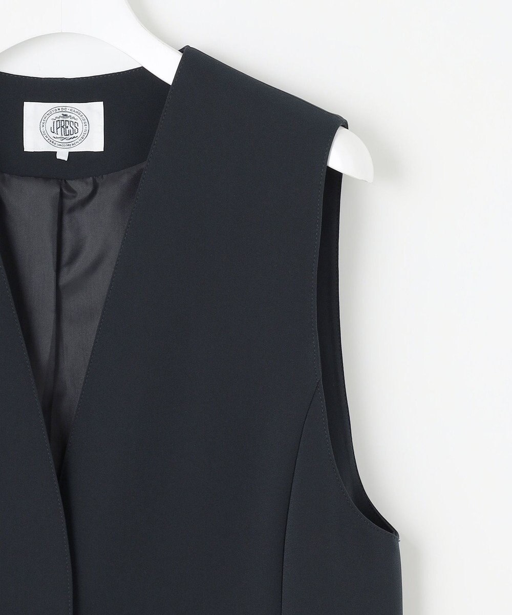 J.PRESS LADIES 【セットアップ対応・洗える】セラテリーダブルクロス ジレ 