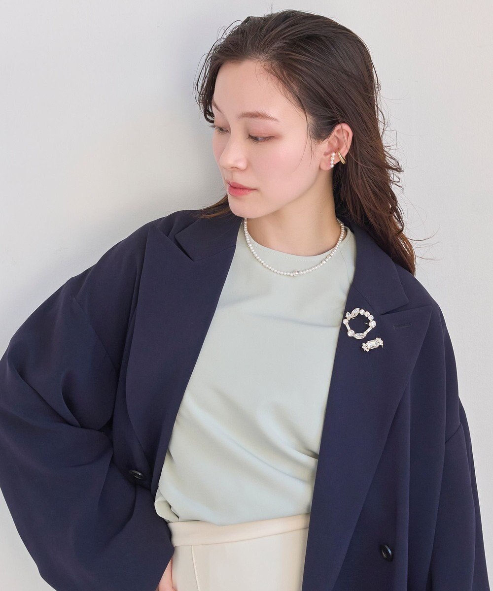 Phoebe 【セレモニーセット】クラスアップパールネックレス×ドレッシングパールイヤーカフSET 