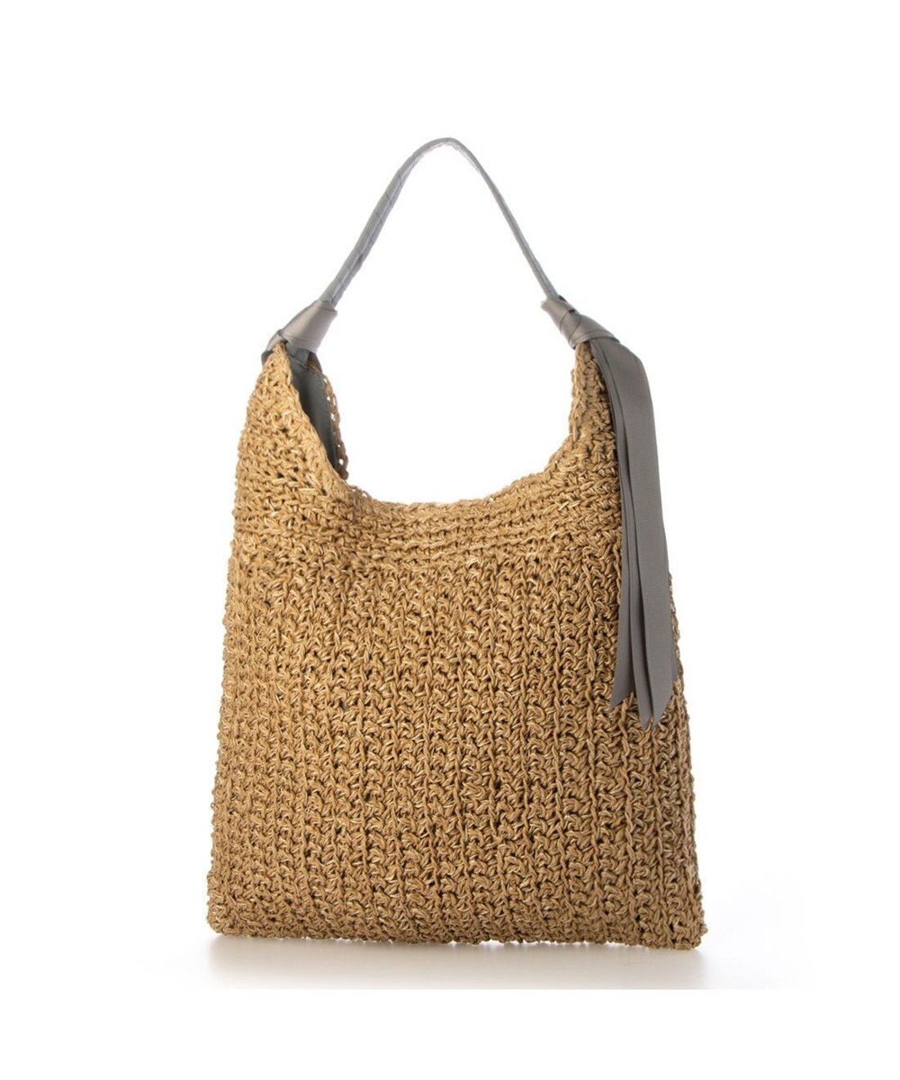 UNBILLION カシュカシュ cachecache / 下がりグログラン柄編みトートバッグ 