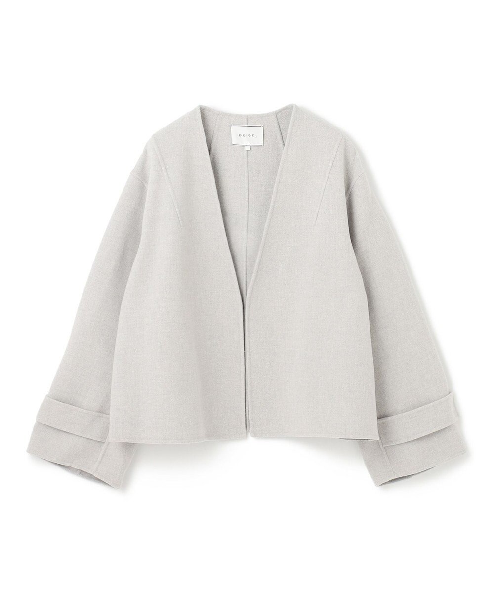 BEIGE， GRASSE / リバーウールクロップドコート 