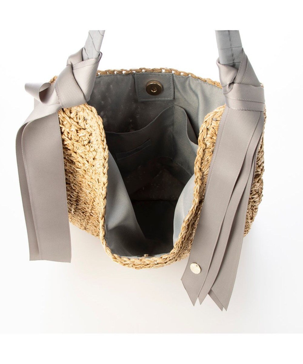 UNBILLION カシュカシュ cachecache / 下がりグログラン柄編みトートバッグ 