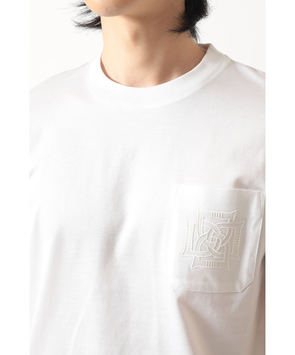 DAKS エンボスロゴ コットンTシャツ 