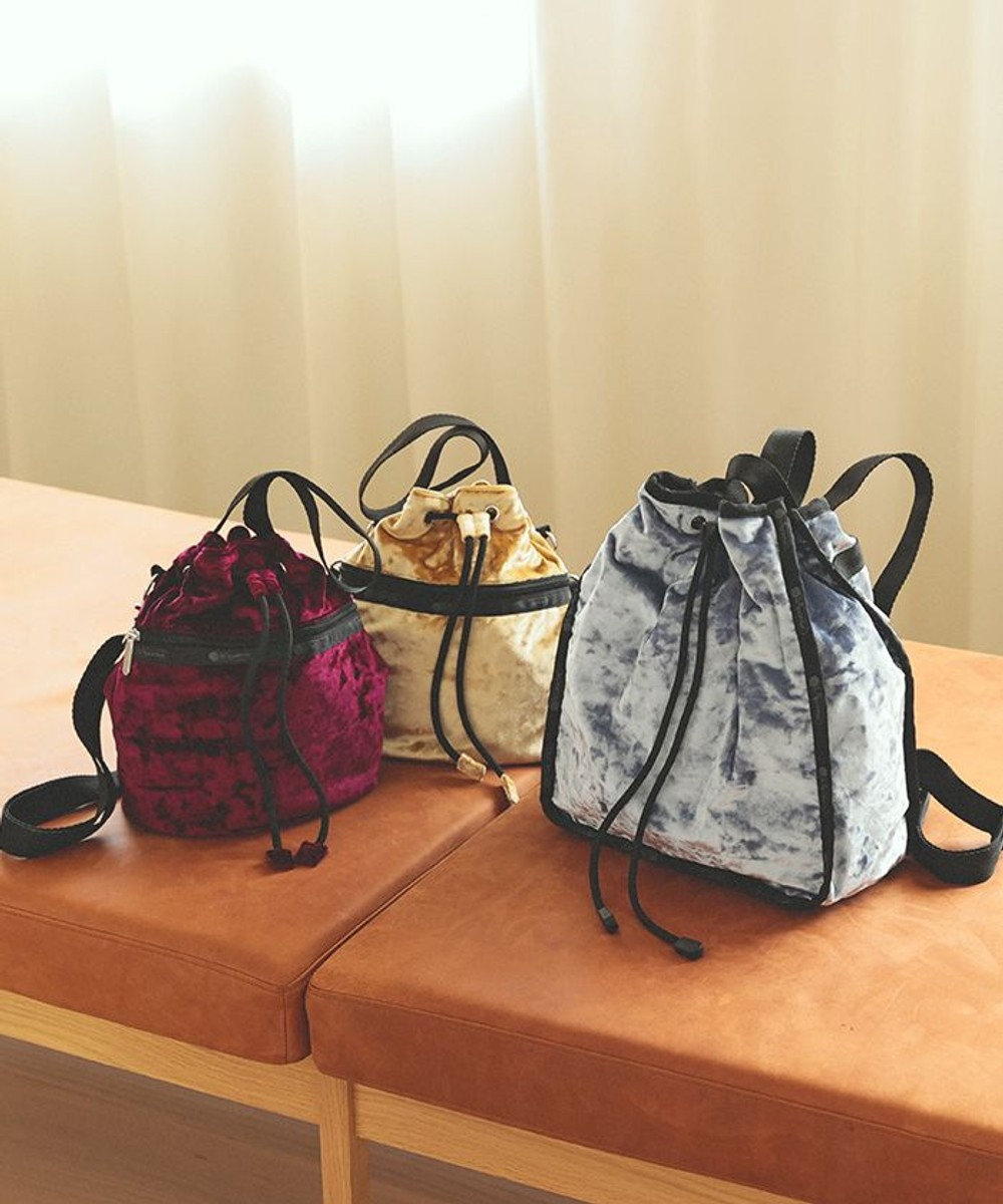 DRAWSTRING BUCKET BAG/ベロアチェリーウッド / LeSportsac