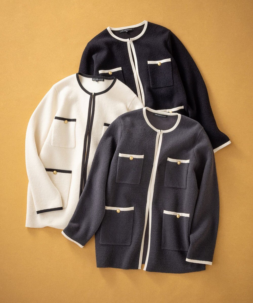 23区 L ミニブークレ ニットジャケット 