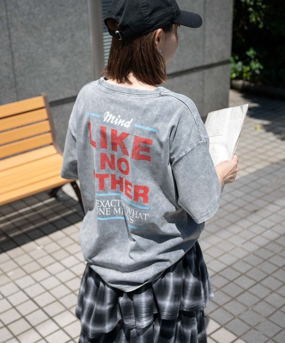 WEGO 【綿100%】ヴィンテージウォッシュグラフィックTシャツ 