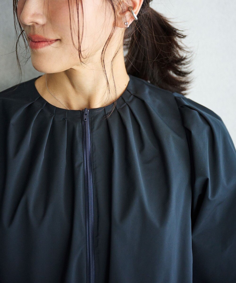 #Newans 撥水加工/UVカット機能付きペプラムライトブルゾン 