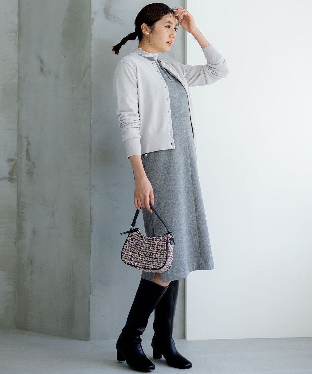 組曲 【洗える・6色展開】Elenaベーシックニット カーディガン 