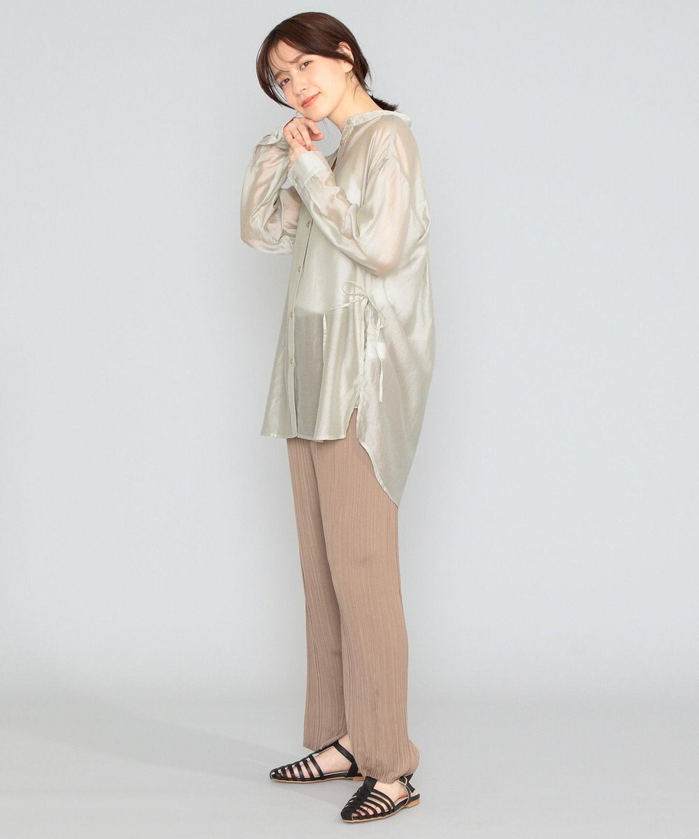 SHARE PARK LADIES 【洗える】アンティークサテンプリーツパンツ 