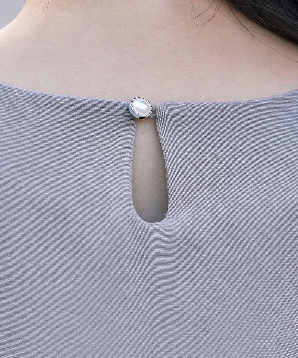 Tiaclasse L 【ダブルストレッチ】【洗える】タックパフ袖ブラウス 