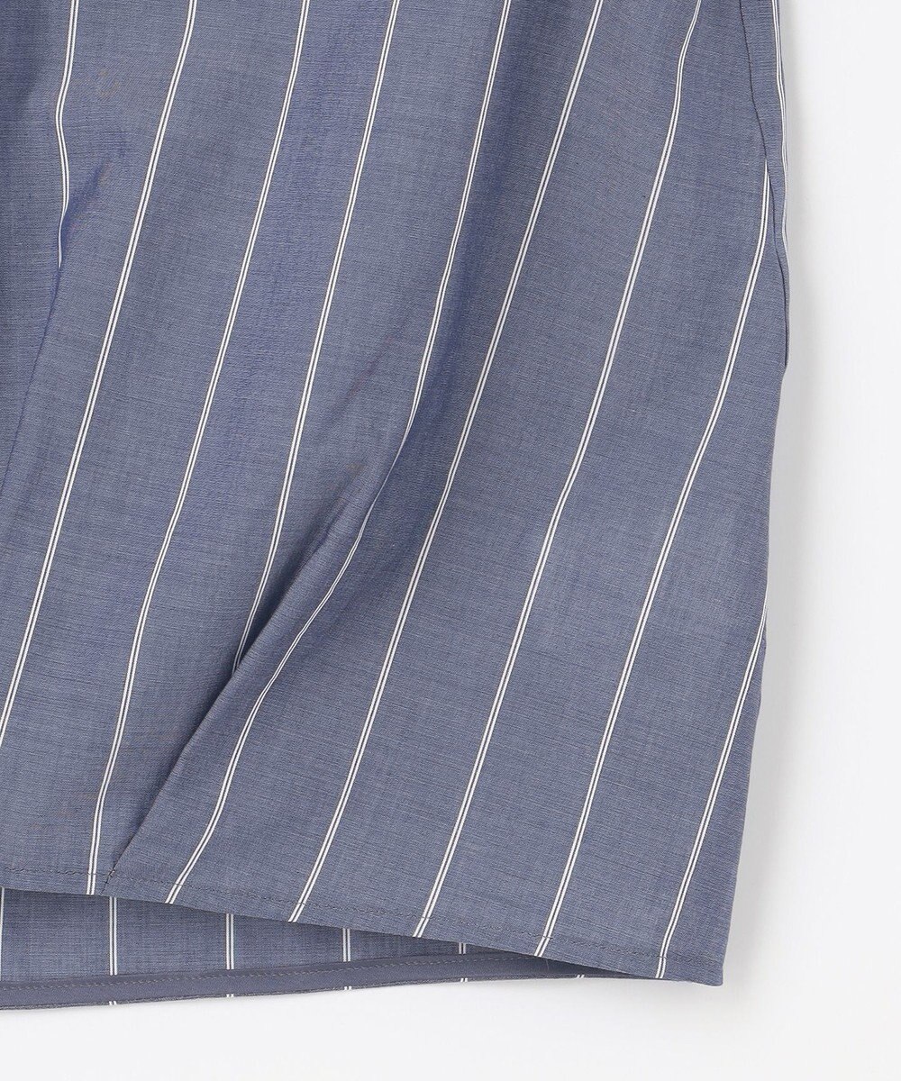 J.PRESS LADIES 【洗える】キュプラローン ストライプ ブラウス 