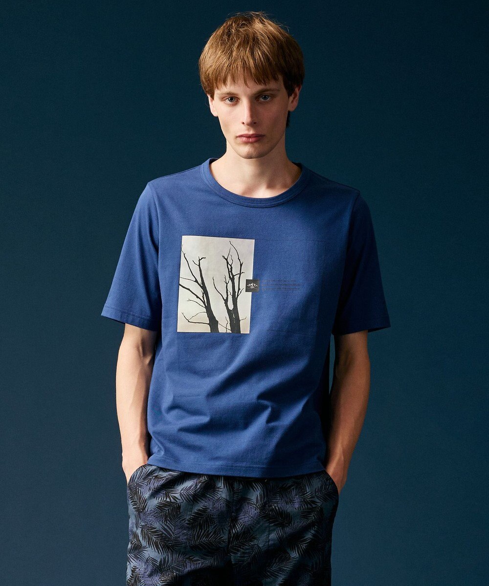 JOSEPH ABBOUD MOUNTAIN 【秋カラー/JAPANファブリック/吸水速乾】プレーティング天竺  アウトドアフォト Tシャツ 