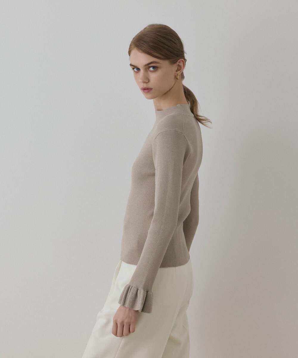 GRACE CONTINENTAL ラメリブニットトップ 