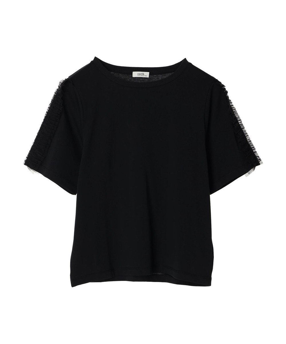 earth music&ecology チュールフリルプルオーバー 